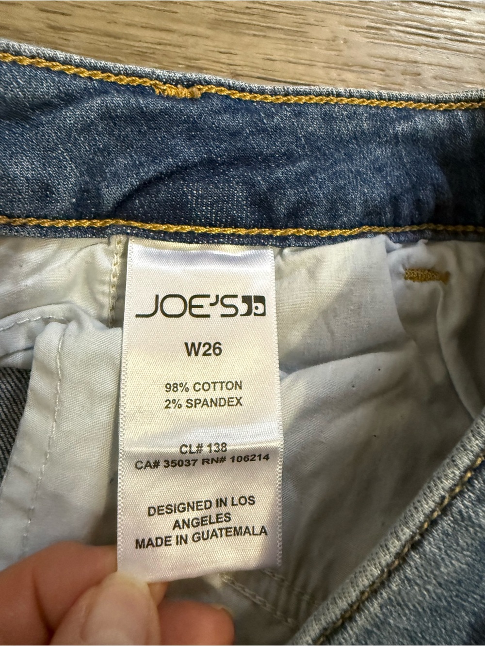Joe's Jeans Blue Distressed Denim Mini Skirt - Picture 4 of 7